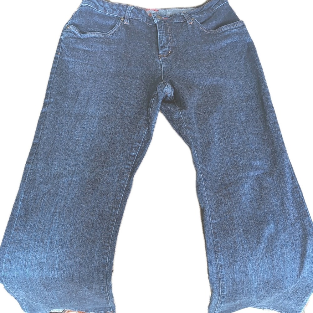 Smith's Women's Bootcut Jeans Size‎ 8 Zip Front 99% Cotton Dark Wash Hi Rise